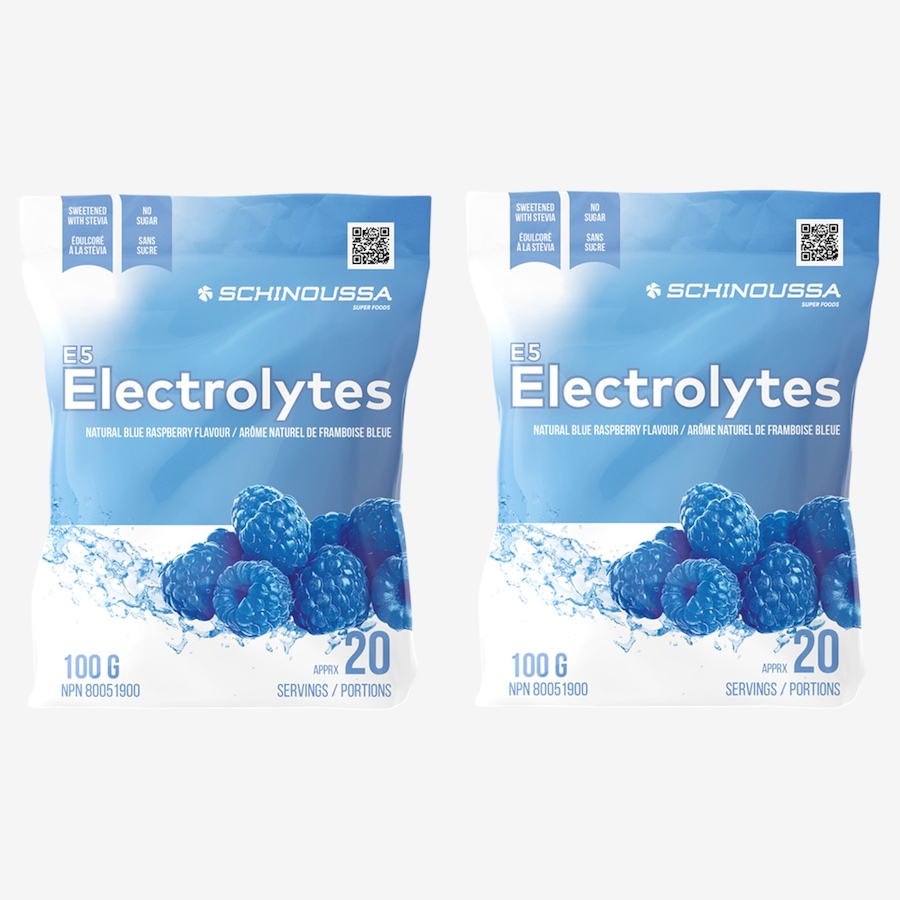 Image 114417.jpg, Product 114-417 / Price $69.99, 40-Day Auto-Delivery Schinoussa E5 Electrolytes Duo (Blue Raspberry) from Schinoussa  on TSC.ca's Health & Fitness department