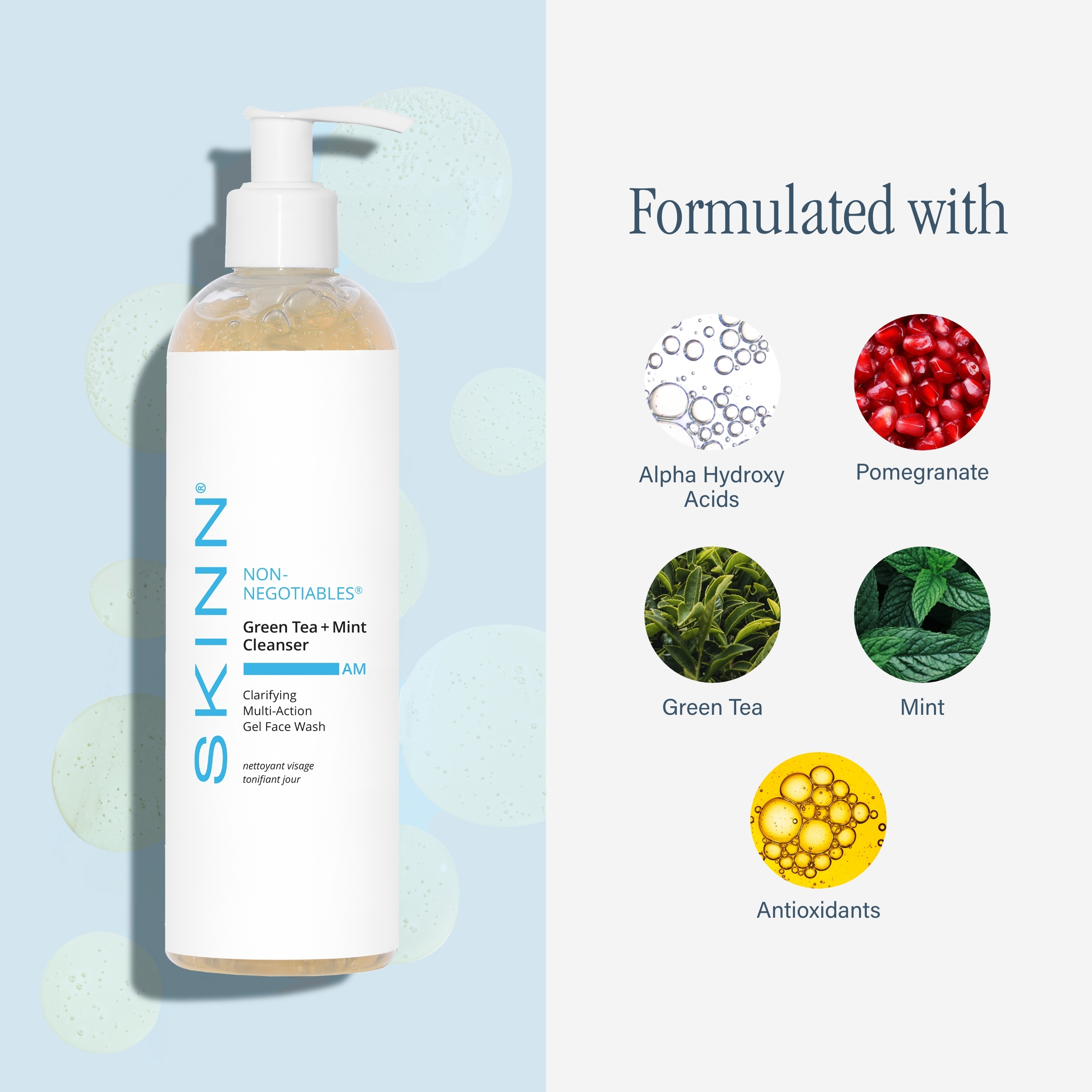 SKINN Non-Negotiables AM and PM Cleansers with Reusable Cleansing