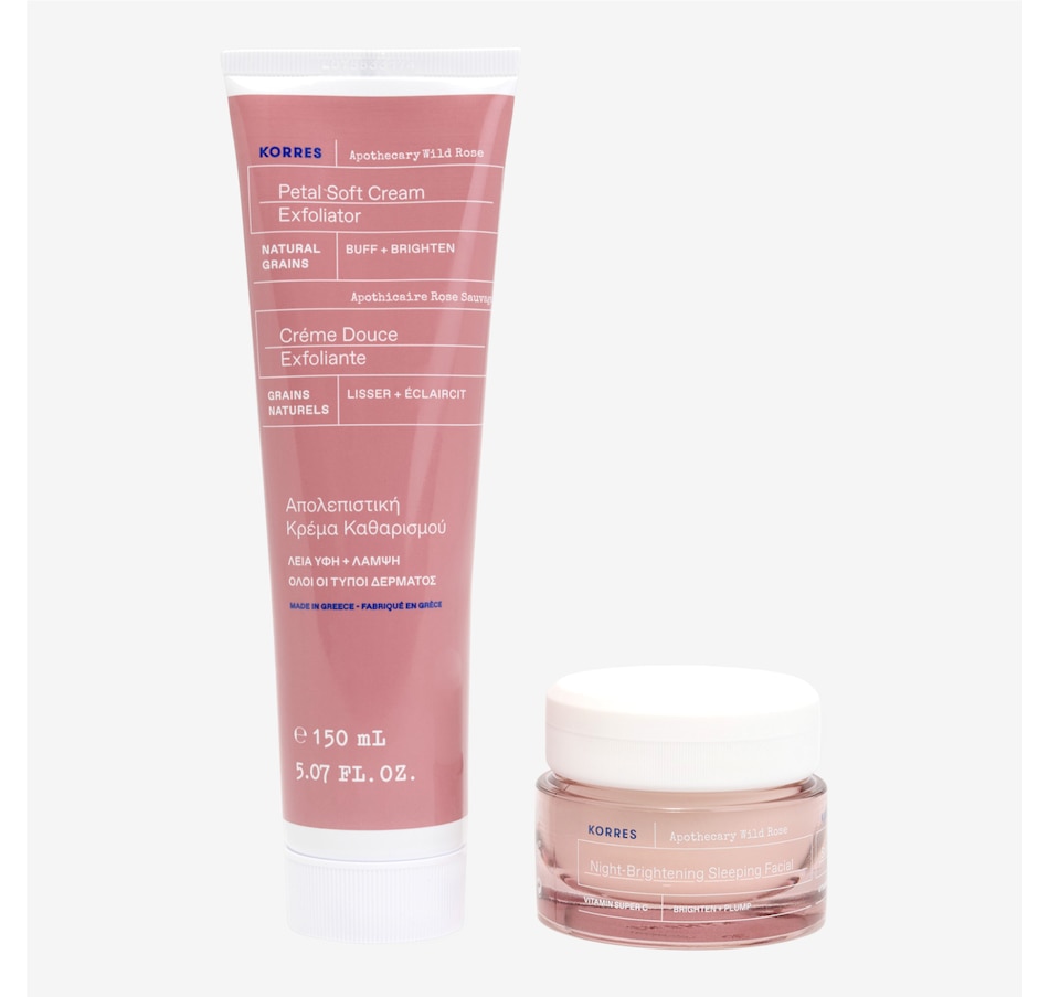 Image 114584.jpg, Product 114-584 / Price $87.00, KORRES Wild Rose Exfoliating Cleanser & Sleeping Facial Duo from KORRES Natural Products on TSC.ca's Beauty department