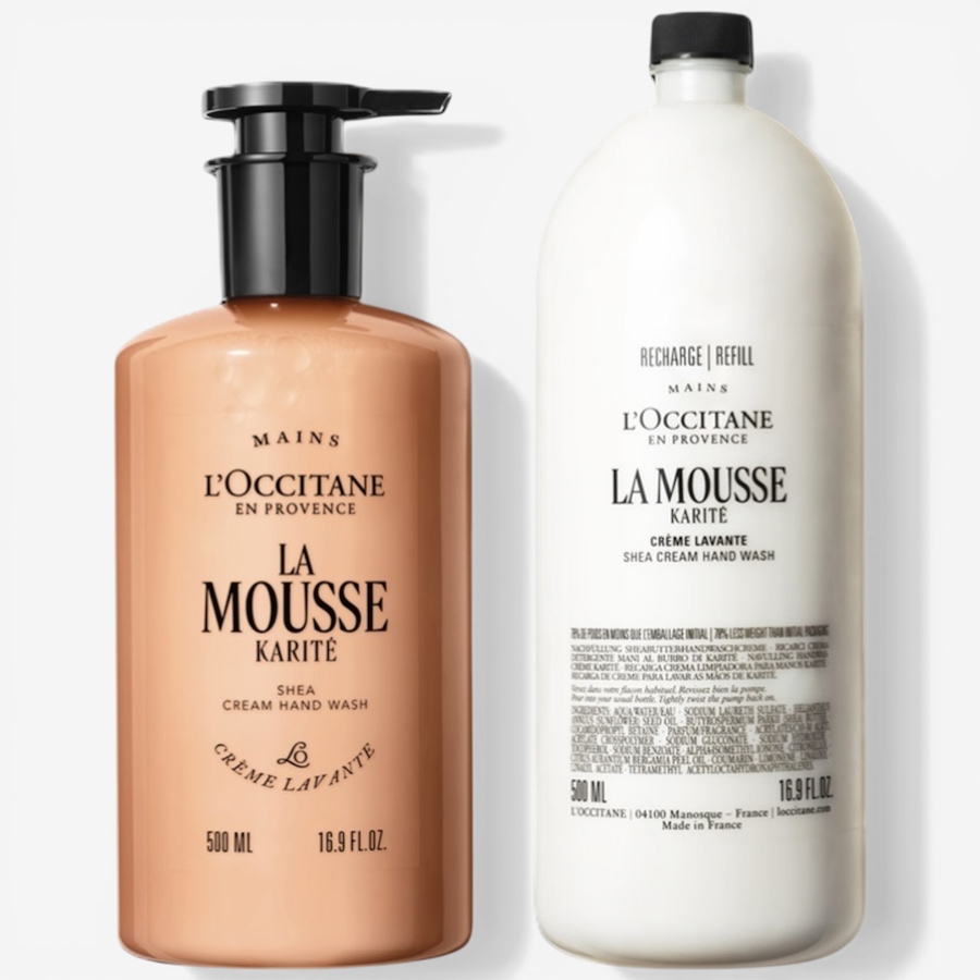 Image 114774.jpg, Product 114-774 / Price $68.00, L’Occitane La Mousse Shea Cream Hand Wash + Refill from L'Occitane on TSC.ca's Beauty department