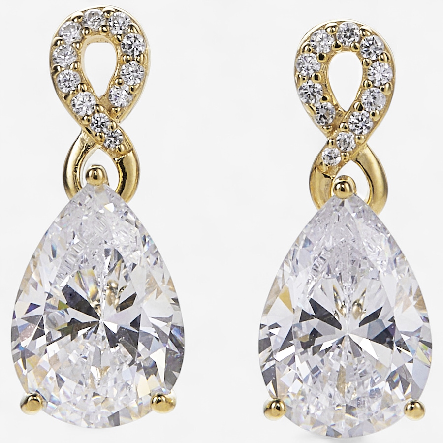 Image 114995_YGP.jpg, Product 114-995 / Price $79.99, Diamonelle Sterling Silver Pear-Shaped Diamonelle Earrings from Diamonelle on TSC.ca's Jewellery department