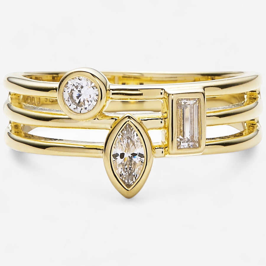 Image 115011_YGP.jpg, Product 115-011 / Price $99.99, Diamonelle Sterling Silver Multi-Shape Diamonelle Ring from Diamonelle on TSC.ca's Jewellery department