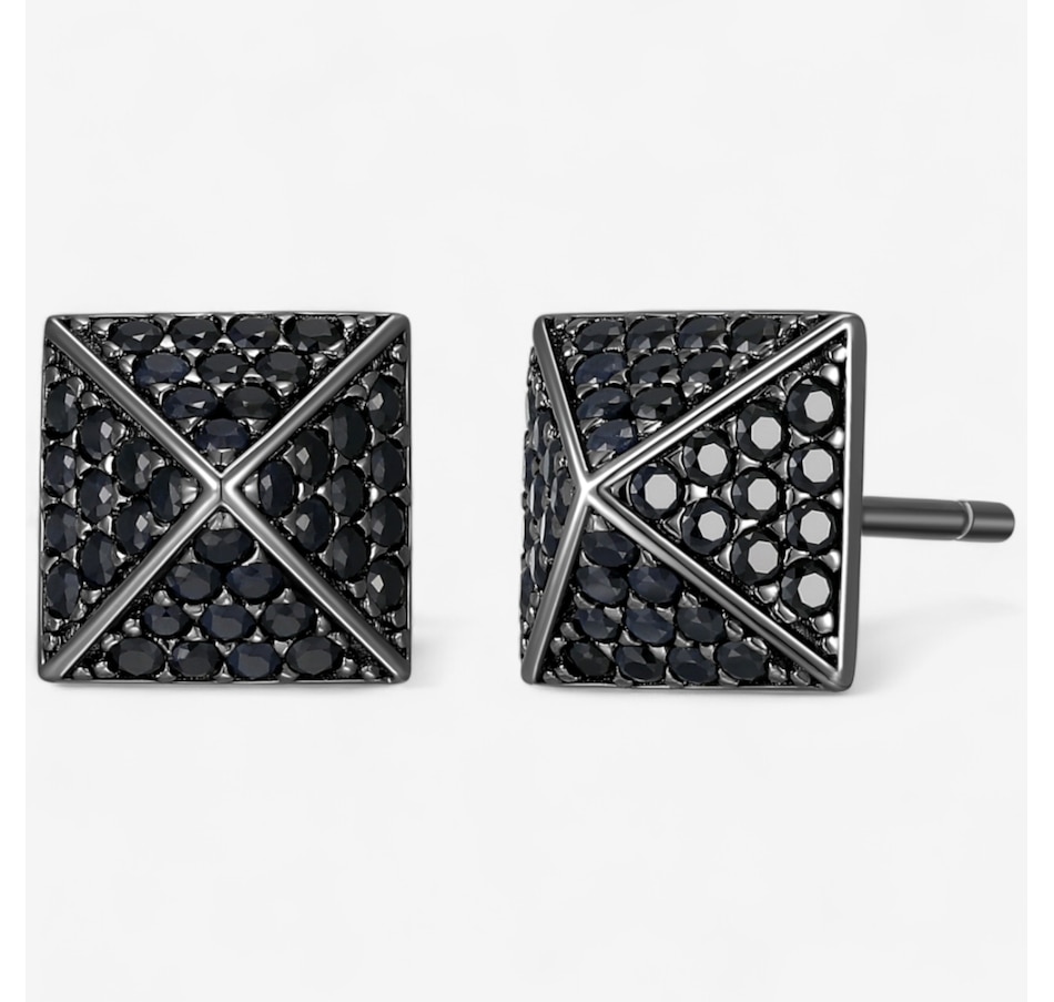 Image 115028.jpg, Product 115-028 / Price $119.99, Ethos Sterling Silver Genuine Black Sapphire Pyramid Stud Earrings from ETHOS on TSC.ca's Jewellery department