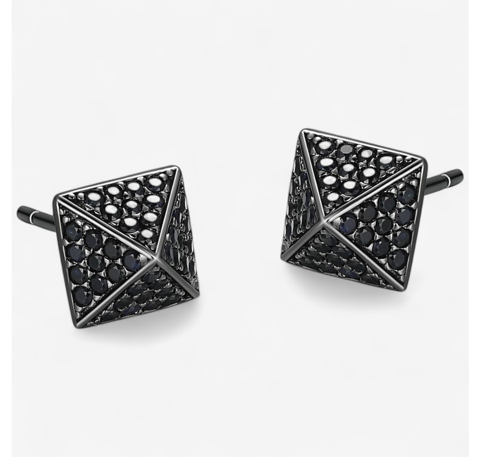 Image 115028_ALTMORE1.jpg, Product 115-028 / Price $119.99, Ethos Sterling Silver Genuine Black Sapphire Pyramid Stud Earrings from ETHOS on TSC.ca's Jewellery department
