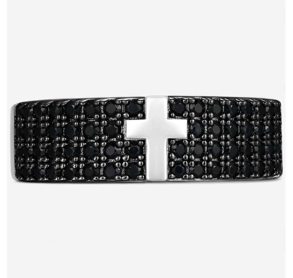 Image 115037_ALTMORE1.jpg, Product 115-037 / Price $189.99, Ethos Two Tone Genuine Black Sapphire Cross Band Ring from ETHOS on TSC.ca's Jewellery department