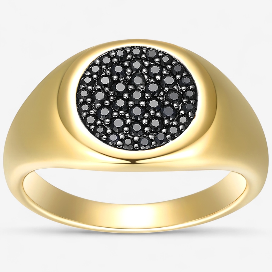 Image 115039.jpg, Product 115-039 / Price $189.99, Ethos Sterling Silver Two Tone Genuine Black Sapphire Dome Ring from Ethos on TSC.ca's Jewellery department