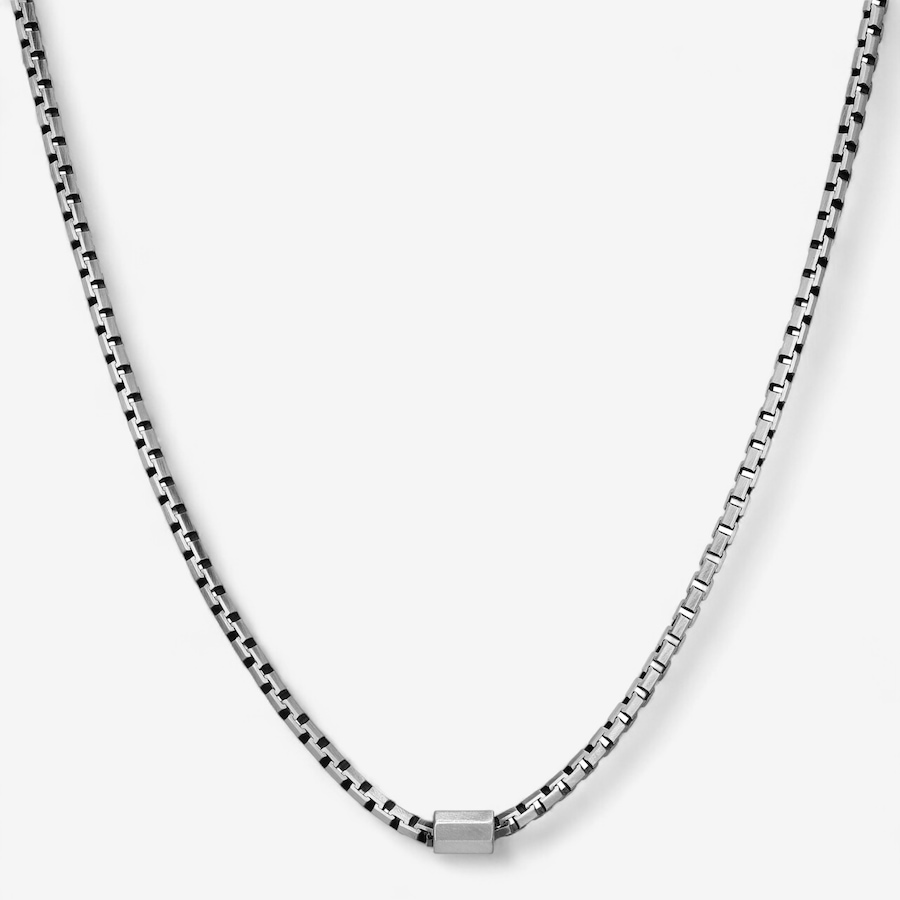 Image 115059.jpg, Product 115-059 / Price $279.99, Ethos Sterling Silver Box Chain With Barrel in Gun Metal & Brush Finish Plating from Ethos on TSC.ca's Jewellery department