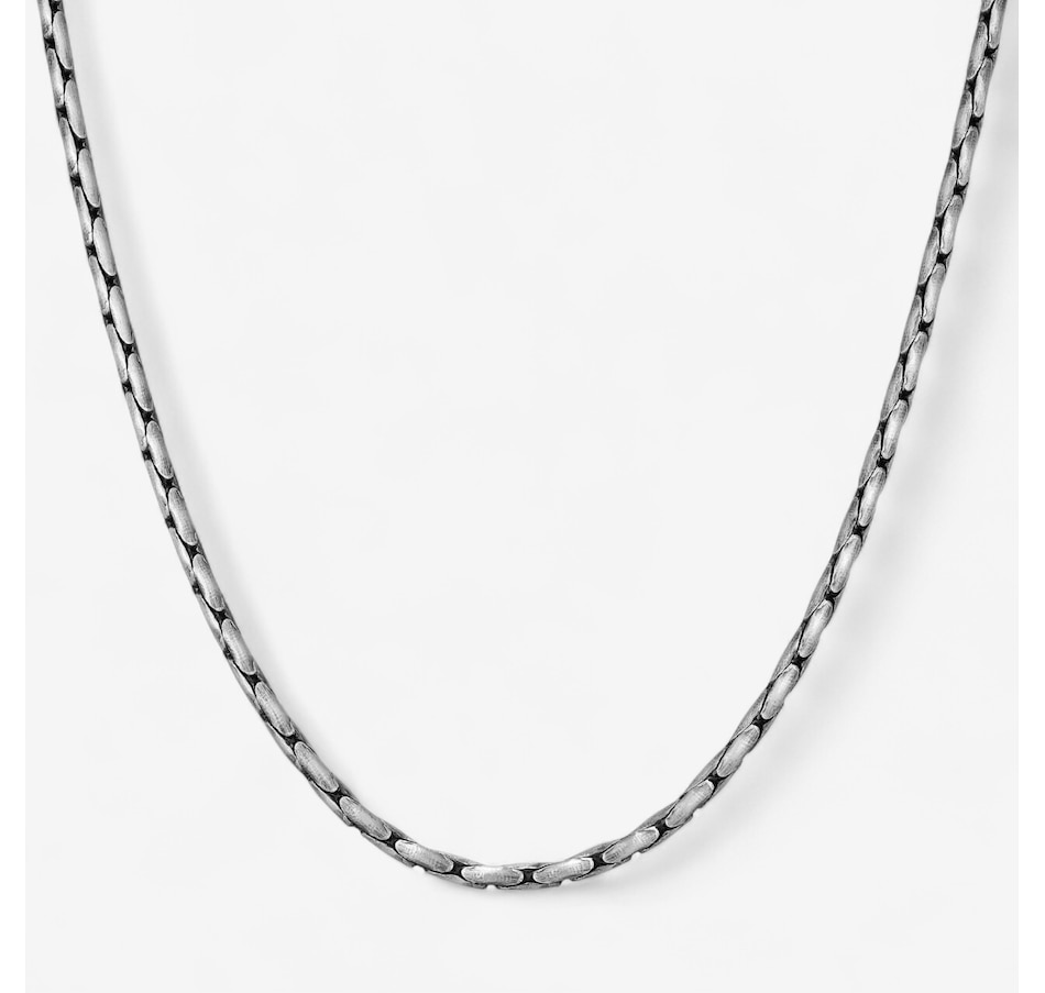 Image 115061.jpg, Product 115-061 / Price $319.99, Ethos Sterling Silver Gun Metal Boston Chain With Brushed Finish from ETHOS on TSC.ca's Jewellery department
