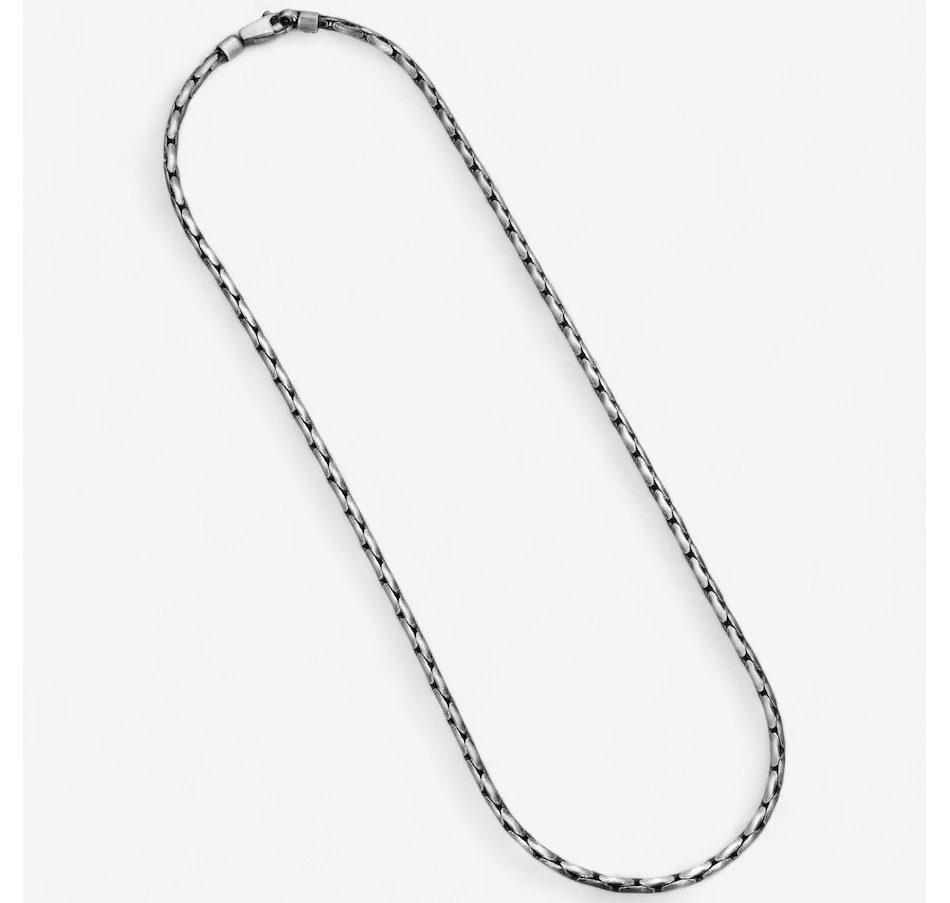 Image 115061_ALTMORE1.jpg, Product 115-061 / Price $319.99, Ethos Sterling Silver Gun Metal Boston Chain With Brushed Finish from ETHOS on TSC.ca's Jewellery department