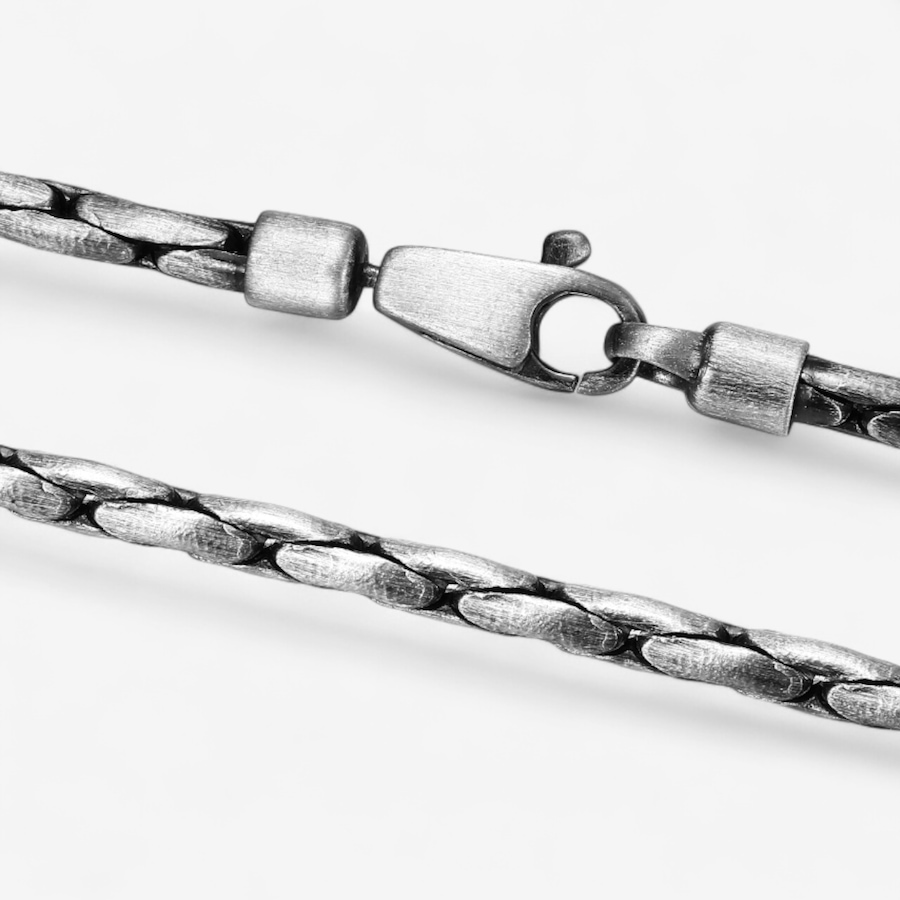 Image 115061_ALTMORE2.jpg, Product 115-061 / Price $319.99, Ethos Sterling Silver Gun Metal Boston Chain With Brushed Finish from Ethos on TSC.ca's Jewellery department