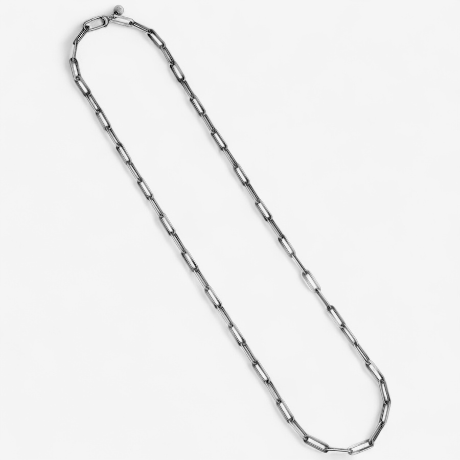 Image 115067_ALTMORE1.jpg, Product 115-067 / Price $199.99, Ethos Sterling Silver Paperclip Chain With Gun Metal Plating & Brushed Finish from Ethos on TSC.ca's Jewellery department