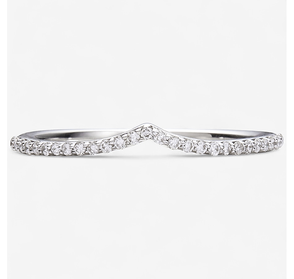 Image 115071.jpg, Product 115-071 / Price $499.88, 14K White Gold Chevron Diamond Ring from Diamond Show on TSC.ca's Jewellery department