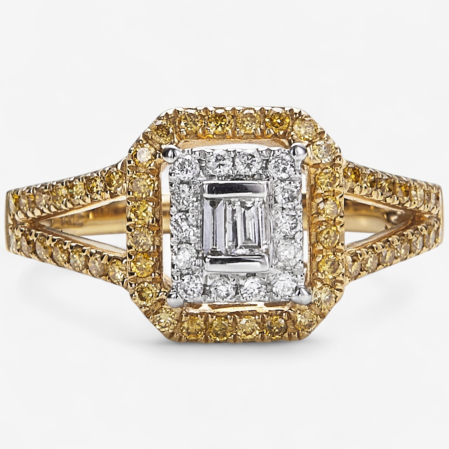 Image 115078.jpg, Product 115-078 / Price $1,999.99, 14K Two-Tone Gold Cushion Shape Diamond Ring from Diamond Show on TSC.ca's Jewellery department