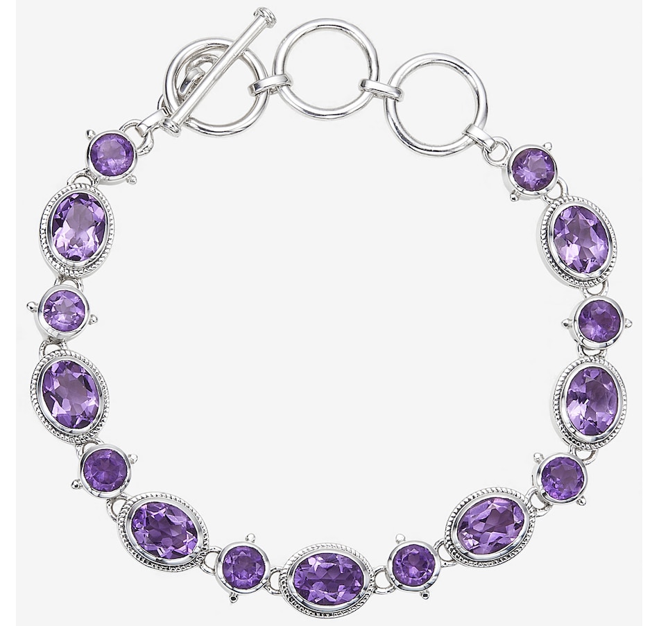 Image 115156_AMY.jpg, Product 115-156 / Price $429.99, Himalayan Gems Sterling Silver Gemstone Link Bracelet from Himalayan Gems on TSC.ca's Jewellery department