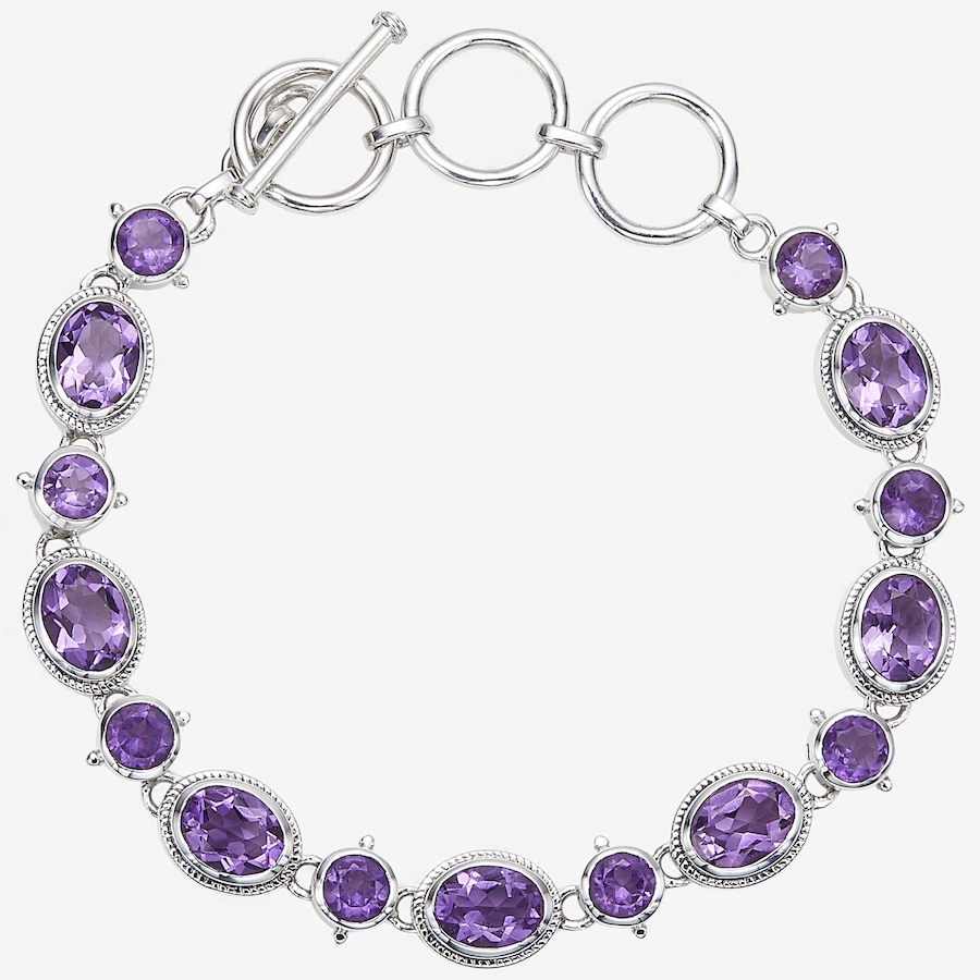 Image 115156_AMY.jpg, Product 115-156 / Price $149.33, Himalayan Gems Sterling Silver Gemstone Link Bracelet from Himalayan Gems on TSC.ca's Jewellery department