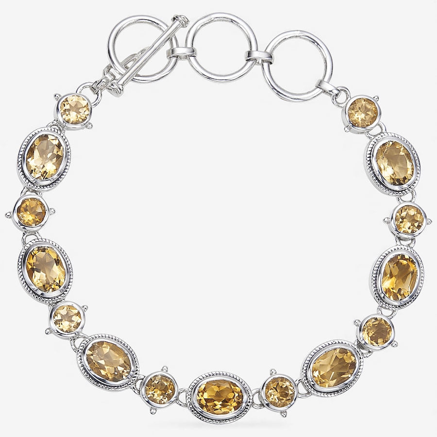 Image 115156_CIT.jpg, Product 115-156 / Price $149.33, Himalayan Gems Sterling Silver Gemstone Link Bracelet from Himalayan Gems on TSC.ca's Jewellery department