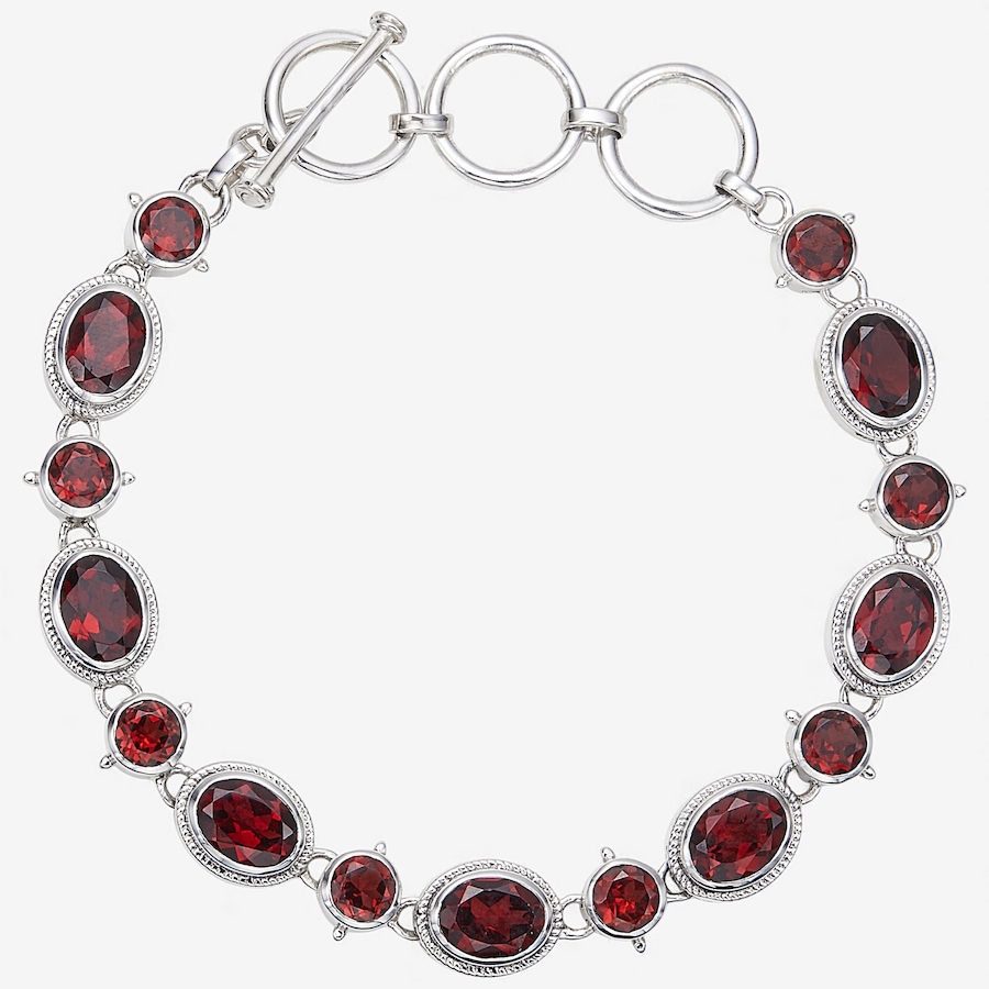 Image 115156_GAR.jpg, Product 115-156 / Price $149.33, Himalayan Gems Sterling Silver Gemstone Link Bracelet from Himalayan Gems on TSC.ca's Jewellery department