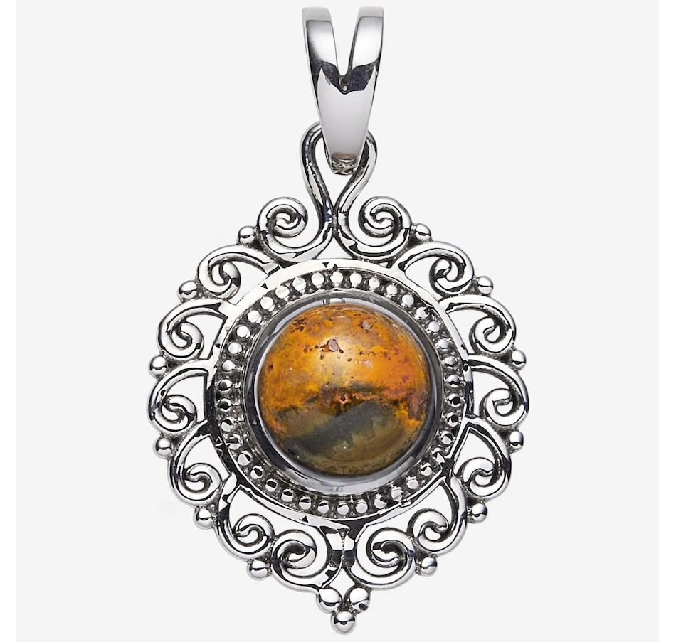 Image 115162_BBJAS.jpg, Product 115-162 / Price $99.99, Himalayan Gems Sterling Silver Round Swirl Pendant from Himalayan Gems on TSC.ca's Jewellery department