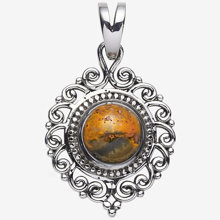 Image 115162_BBJAS.jpg, Product 115-162 / Price $59.33, Himalayan Gems Sterling Silver Round Swirl Pendant from Himalayan Gems on TSC.ca's Jewellery department