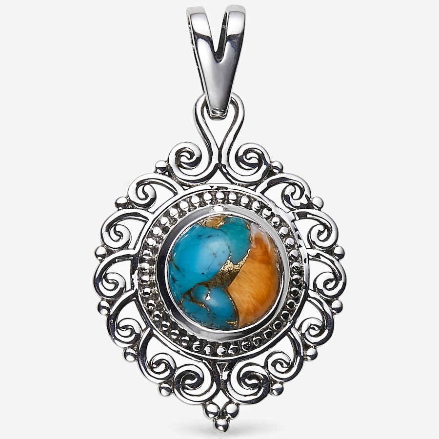 Image 115162_SPYOY.jpg, Product 115-162 / Price $59.33, Himalayan Gems Sterling Silver Round Swirl Pendant from Himalayan Gems on TSC.ca's Jewellery department