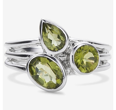 Himalayan Gems Sterling Silver Multi Gemstone Ring