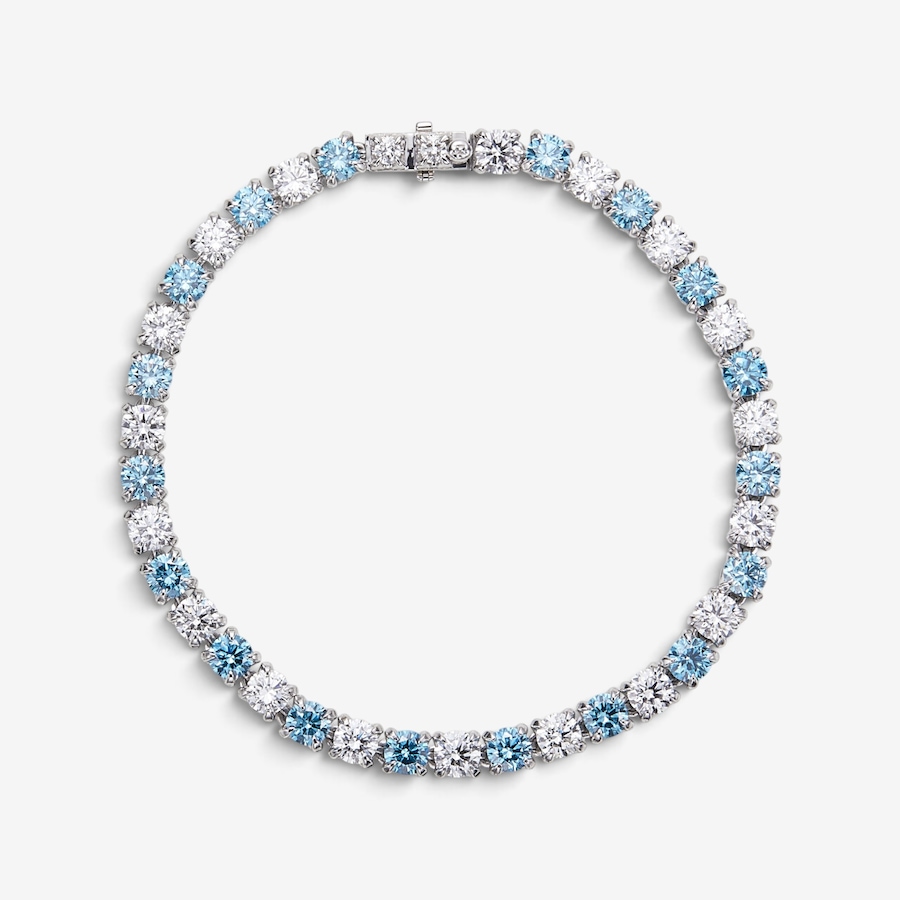 Image 115301.jpg, Product 115-301 / Price $8,999.99, EVERA Diamonds Couture Collection 14K White Gold 10.92 ctw Blue and White Diamond Bracelet from Evera Diamonds on TSC.ca's Jewellery department
