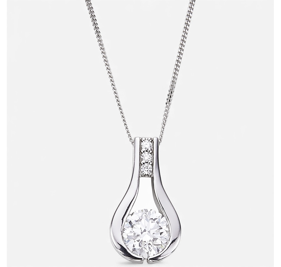 Image 115304.jpg, Product 115-304 / Price $1,799.99, EVERA Diamonds 14K White Gold 1.03 ctw Diamond Pendant with Chain from Evera Diamonds on TSC.ca's Jewellery department