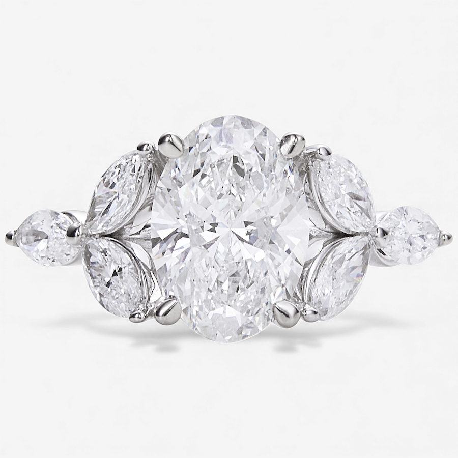 Image 115308.jpg, Product 115-308 / Price $2,999.99, EVERA Diamonds 14K White Gold 3.40 ctw Marquise and Oval Diamond Ring from Evera Diamonds on TSC.ca's Jewellery department