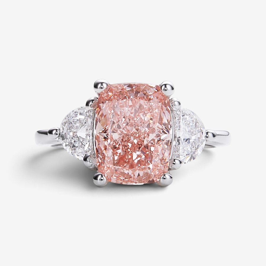 Image 115311.jpg, Product 115-311 / Price $5,499.99, EVERA Diamonds Couture Collection 14K White Gold 3.60 ctw Cushion-Shaped Pink and White Diamond Ring from Evera Diamonds on TSC.ca's Jewellery department