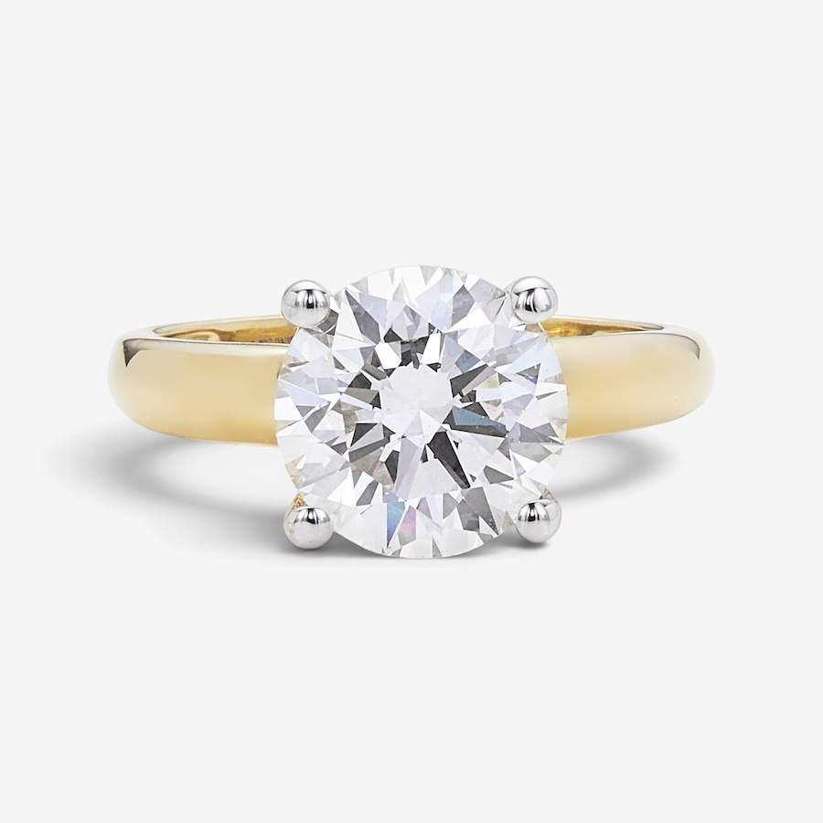 Image 115317_YGL.jpg, Product 115-317 / Price $6,499.99, EVERA Diamonds 14K Gold 4.00ctw Round Shape Diamond Solitaire Ring from Evera Diamonds on TSC.ca's Jewellery department
