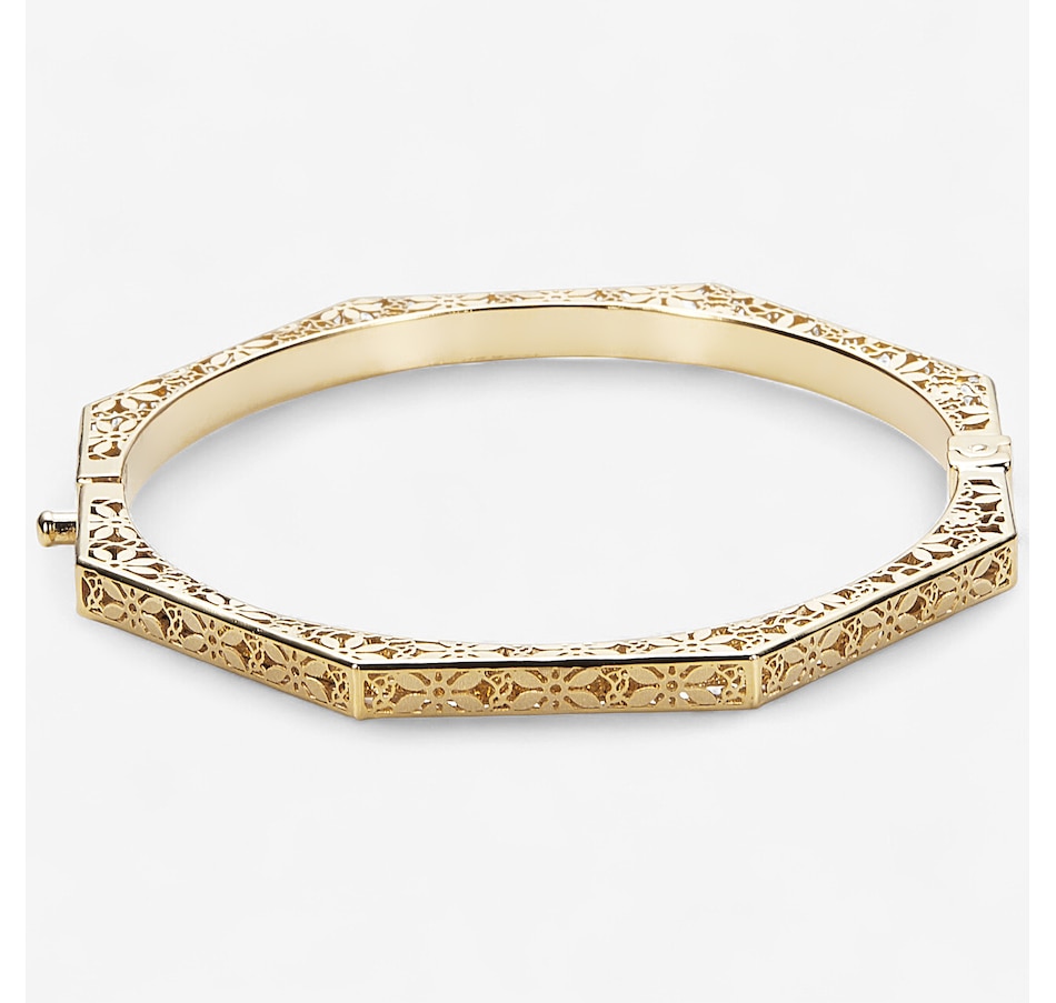 Image 115326.jpg, Product 115-326 / Price $2,299.99, Stefano Oro 14K Yellow Gold Octagonal Fiori Ricami Bangle from Stefano Oro on TSC.ca's Jewellery department