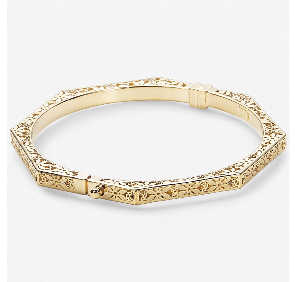 Image 115326_ALTMORE1.jpg, Product 115-326 / Price $2,299.99, Stefano Oro 14K Yellow Gold Octagonal Fiori Ricami Bangle from Stefano Oro on TSC.ca's Jewellery department