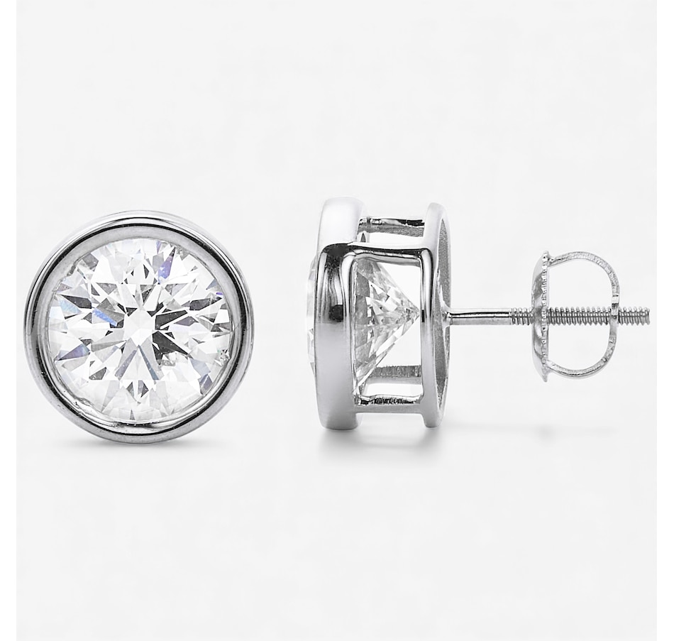 Image 115346_WGRND.jpg, Product 115-346 / Price $499.99 - $2,999.99, EVERA Diamonds 14K Gold Bezel-Set Shaped Diamond Stud Earrings from Evera Diamonds on TSC.ca's Jewellery department