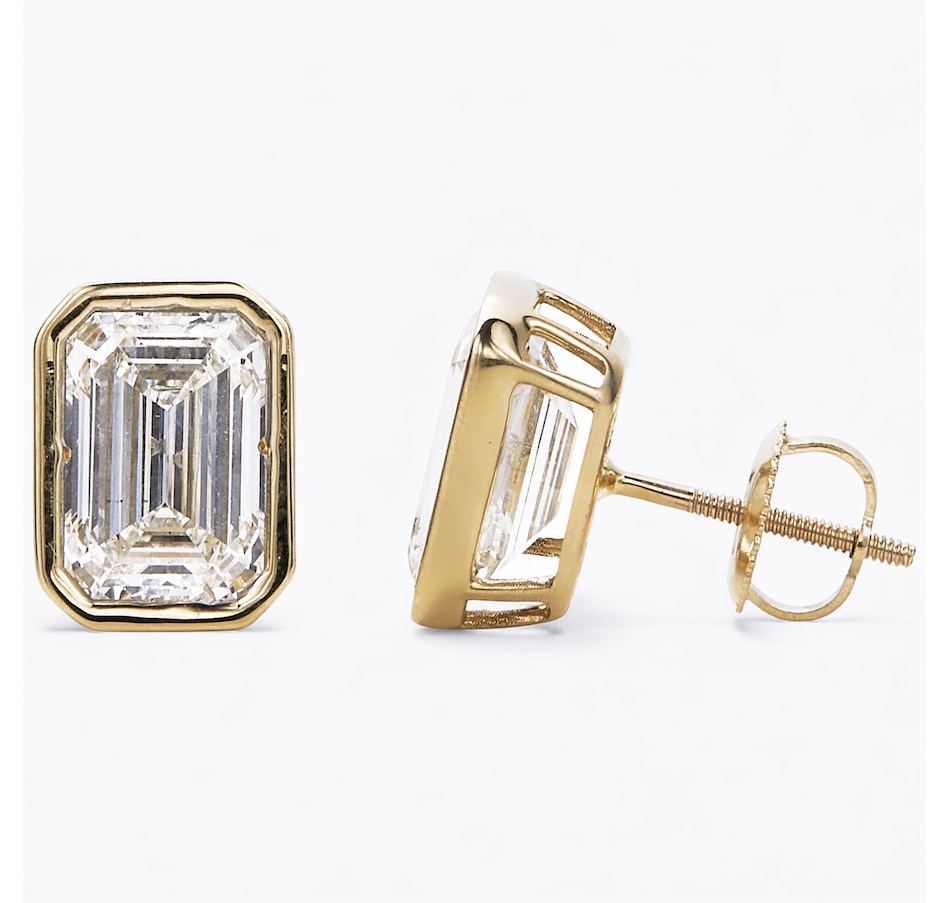 Image 115346_YGLEM.jpg, Product 115-346 / Price $499.99 - $2,999.99, EVERA Diamonds 14K Gold Bezel-Set Shaped Diamond Stud Earrings from Evera Diamonds on TSC.ca's Jewellery department