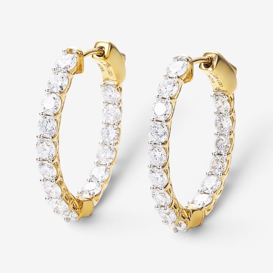 Image 115348_GP3CT.jpg, Product 115-348 / Price $999.99 - $1,599.99, EVERA Diamonds Sterling Silver Diamond Hoop Earrings from Evera Diamonds on TSC.ca's Jewellery department