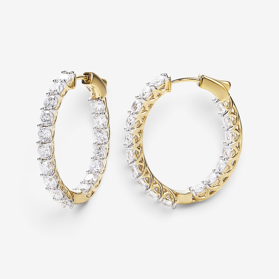 Image 115348_GP5CT.jpg, Product 115-348 / Price $999.99 - $1,599.99, EVERA Diamonds Sterling Silver Diamond Hoop Earrings from Evera Diamonds on TSC.ca's Jewellery department