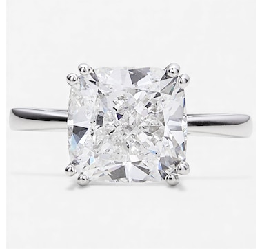 EVERA Diamonds 14K Gold 5.00 ctw Princess-Cut Diamond Ring