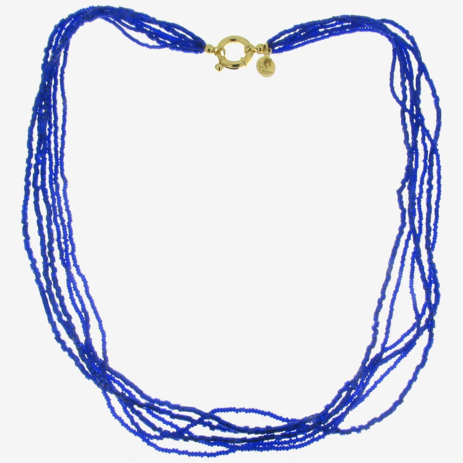 Image 115371_BLU.jpg, Product 115-371 / Price $84.99, Il Murano Di Francesca Sterling Silver/18k Yellow Gold Plate 6 Strand Microbead Necklace from Il Murano Di Francesca on TSC.ca's Jewellery department