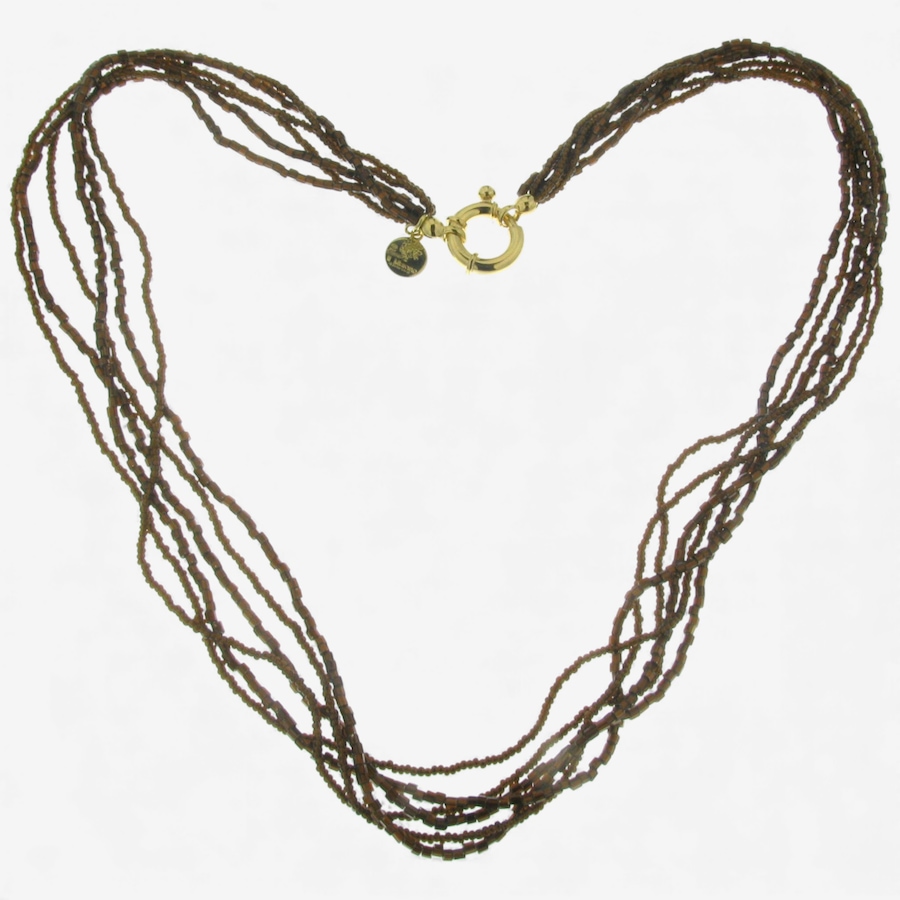 Image 115371_CHO.jpg, Product 115-371 / Price $84.99, Il Murano Di Francesca Sterling Silver/18k Yellow Gold Plate 6 Strand Microbead Necklace from Il Murano Di Francesca on TSC.ca's Jewellery department