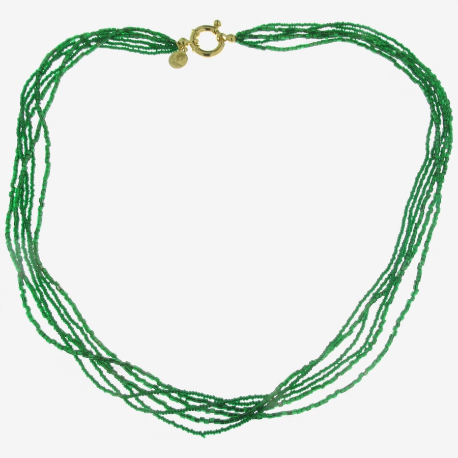 Image 115371_GRN.jpg, Product 115-371 / Price $84.99, Il Murano Di Francesca Sterling Silver/18k Yellow Gold Plate 6 Strand Microbead Necklace from Il Murano Di Francesca on TSC.ca's Jewellery department
