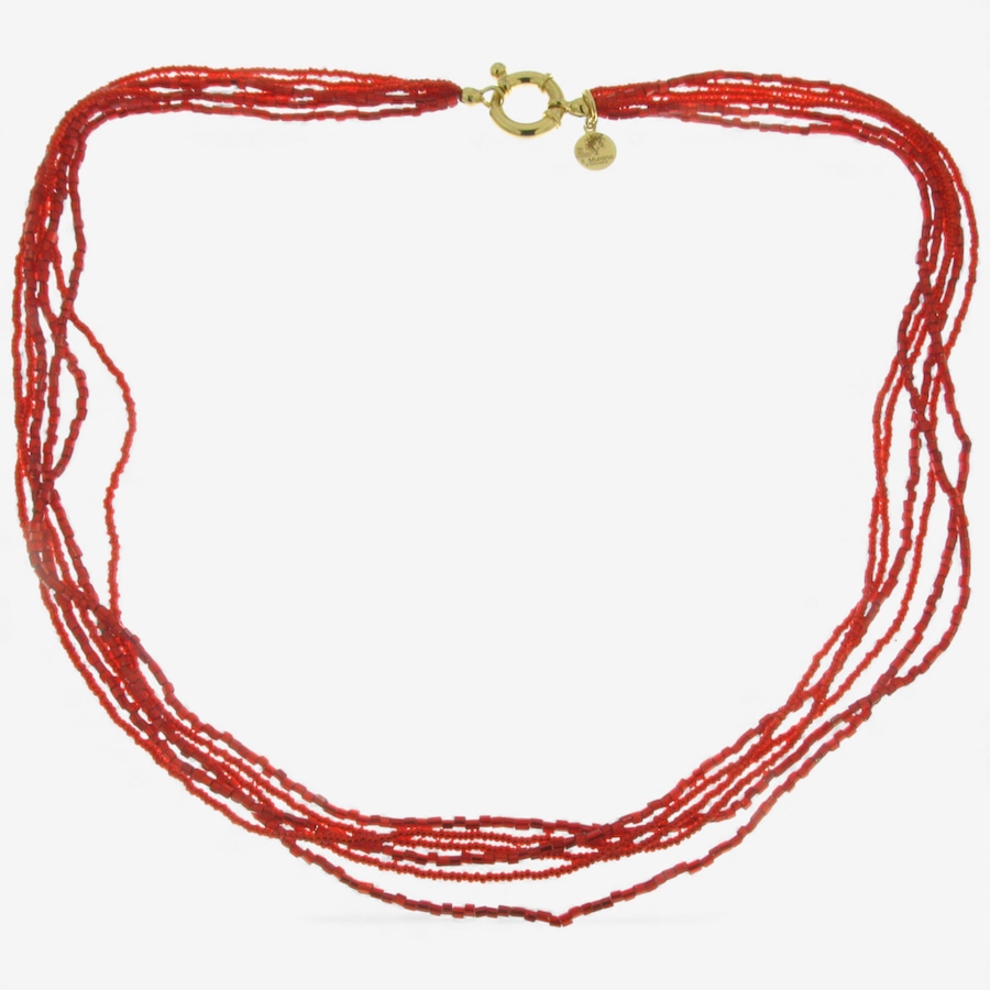 Image 115371_RED.jpg, Product 115-371 / Price $84.99, Il Murano Di Francesca Sterling Silver/18k Yellow Gold Plate 6 Strand Microbead Necklace from Il Murano Di Francesca on TSC.ca's Jewellery department
