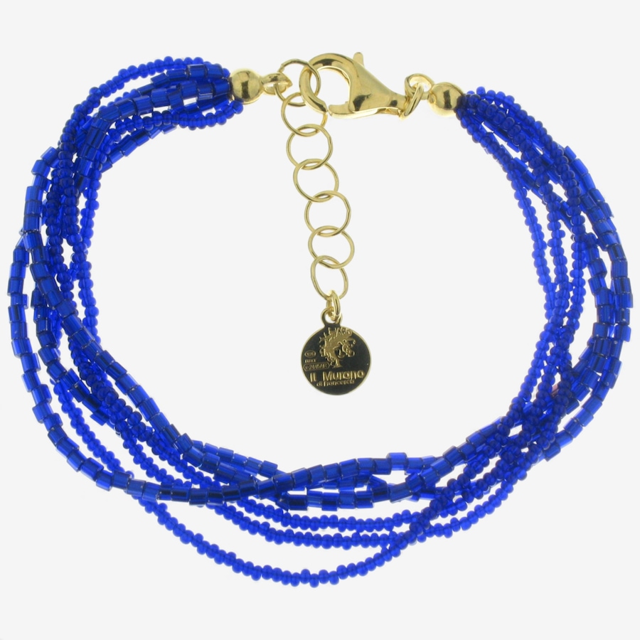 Image 115372_BLU.jpg, Product 115-372 / Price $49.99, Il Murano Di Francesca Sterling Silver/18K Yellow Gold Plate Microbead Bracelet from Il Murano Di Francesca on TSC.ca's Jewellery department