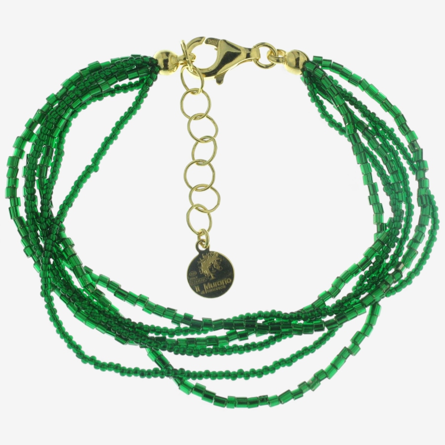 Image 115372_GRN.jpg, Product 115-372 / Price $49.99, Il Murano Di Francesca Sterling Silver/18K Yellow Gold Plate Microbead Bracelet from Il Murano Di Francesca on TSC.ca's Jewellery department