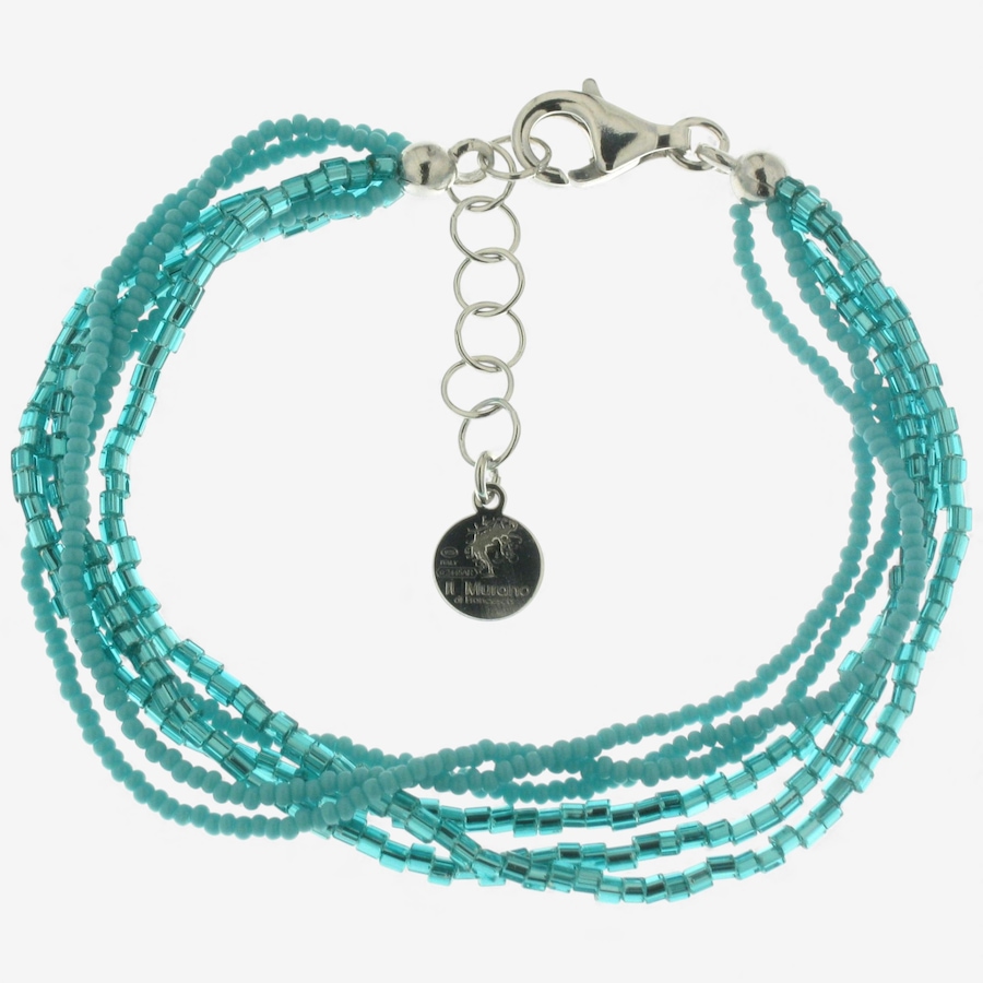 Image 115372_TRQ.jpg, Product 115-372 / Price $49.99, Il Murano Di Francesca Sterling Silver/18K Yellow Gold Plate Microbead Bracelet from Il Murano Di Francesca on TSC.ca's Jewellery department