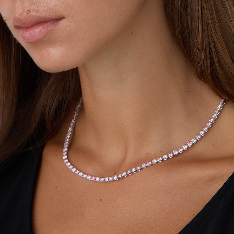 Image 115400_ALTMORE201.jpg, Product 115-400 / Price $16,399.99, EVERA Diamonds Couture Collection 14K White Gold 13.94 ctw Pink and White Diamond Necklace from Evera Diamonds on TSC.ca's Jewellery department