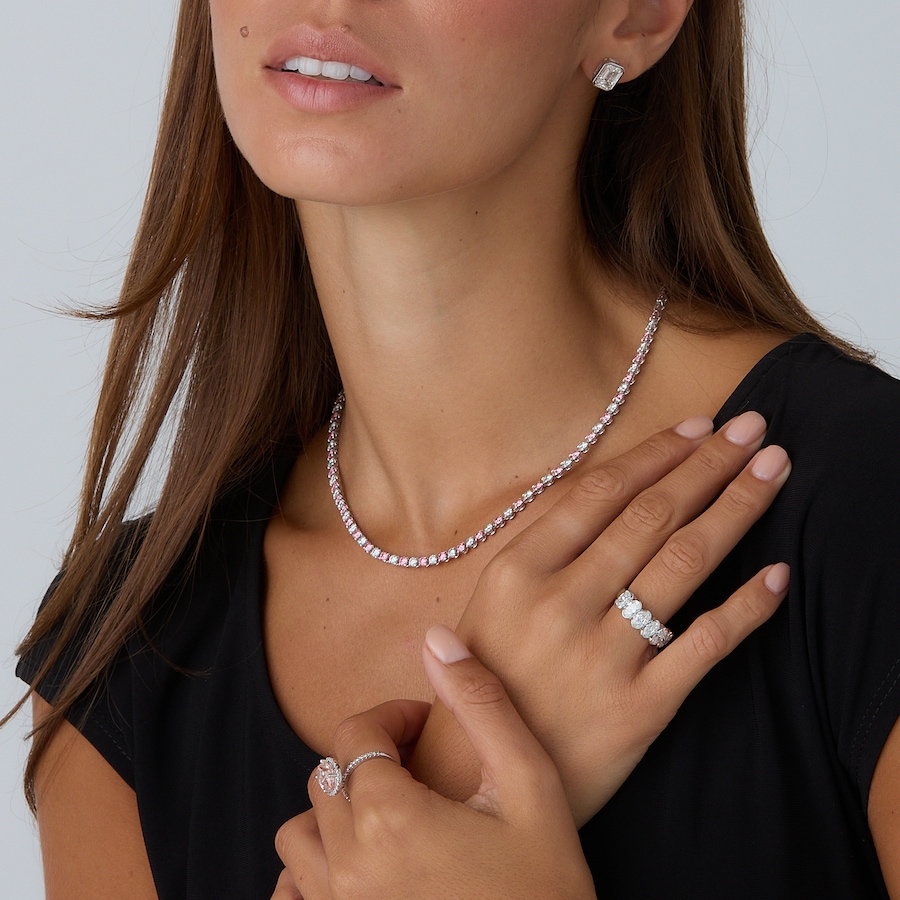Image 115400_ALTMORE202.jpg, Product 115-400 / Price $16,399.99, EVERA Diamonds Couture Collection 14K White Gold 13.94 ctw Pink and White Diamond Necklace from Evera Diamonds on TSC.ca's Jewellery department