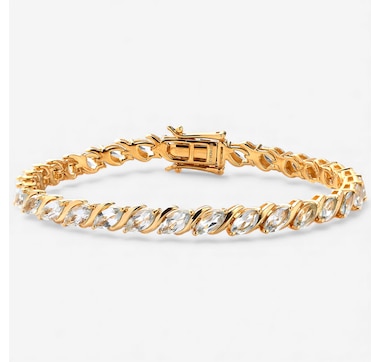 Gem Reflections Sterling Silver Marquise Gems Bracelet