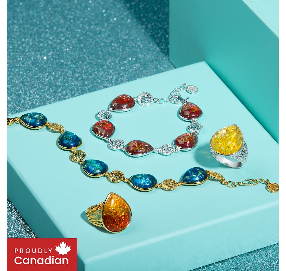 Image 115416_ALTMORE100.jpg, Product 115-416 / Price $179.99, Amber Extraordinaire Sterling Silver Pear Cut Bracelet from Amber Extraordinaire on TSC.ca's Jewellery department