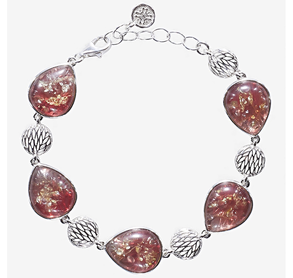 Image 115416_SSRSP.jpg, Product 115-416 / Price $179.99, Amber Extraordinaire Sterling Silver Pear Cut Bracelet from Amber Extraordinaire on TSC.ca's Jewellery department