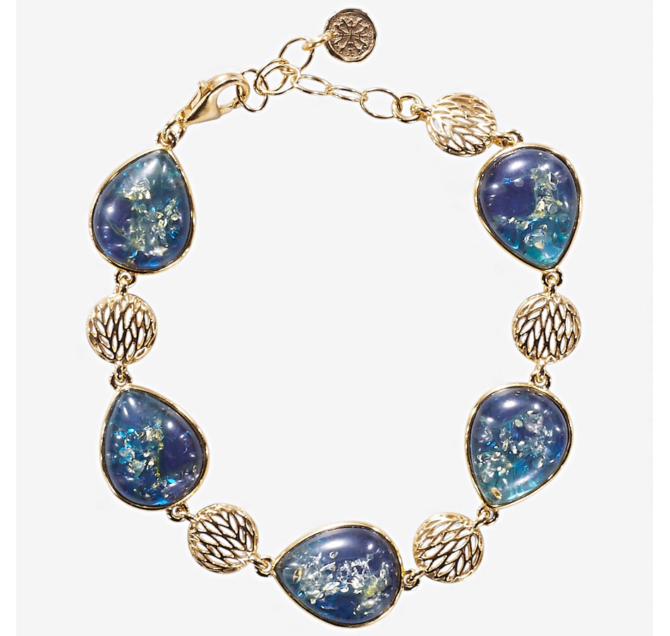 Image 115416_YPBSP.jpg, Product 115-416 / Price $179.99, Amber Extraordinaire Sterling Silver Pear Cut Bracelet from Amber Extraordinaire on TSC.ca's Jewellery department